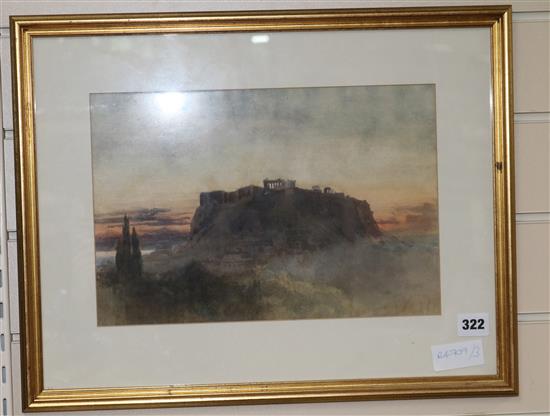 Keeley Halswell Views of the Acropolis and a castle 9 x 13in.